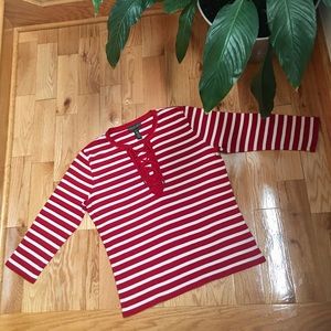 Lauren Jeans Co, Ralph Lauren laced v-neck shirt